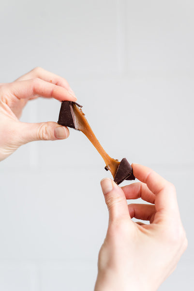 Chocolate Covered Salted Vanilla Bean Caramels: Six